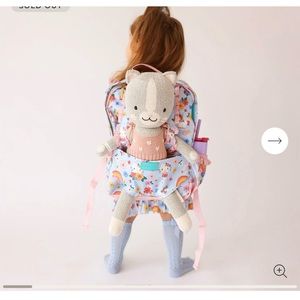 Posh Peanut Springtime Blue Hello Kitty Ruffled Backpack